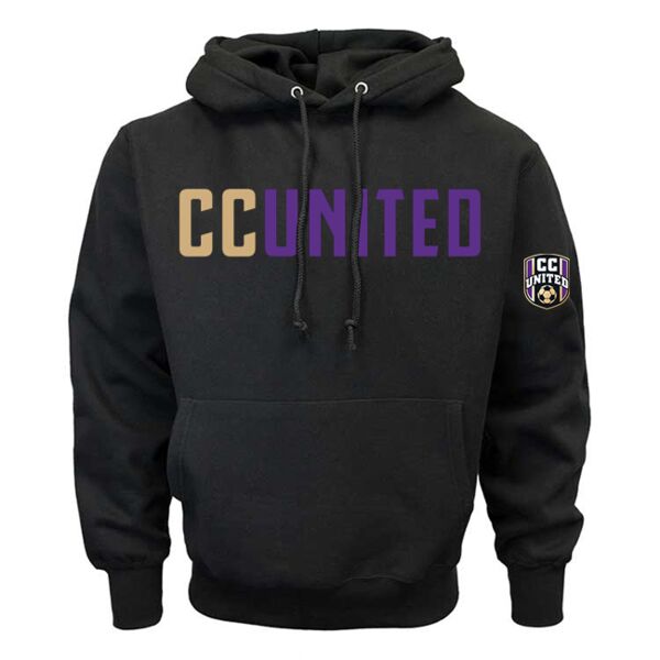 Adult Black Heavyweight Hooded Sweatshirt Thumbnail